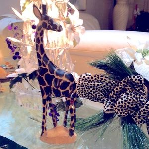 WOOD HAND CARVED GIRAFFE 12” T No Two Are Alike